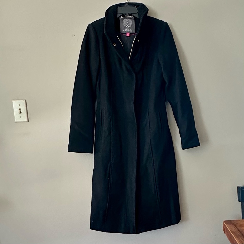 Vince Camuto Fall/Winter Wool Trench Coat Black Size XS